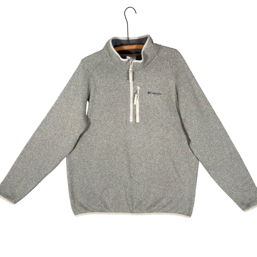 Columbia Mens Gray Sweater Fleece 1/4 Zip Pullover Jacket AM0270 Size XXL